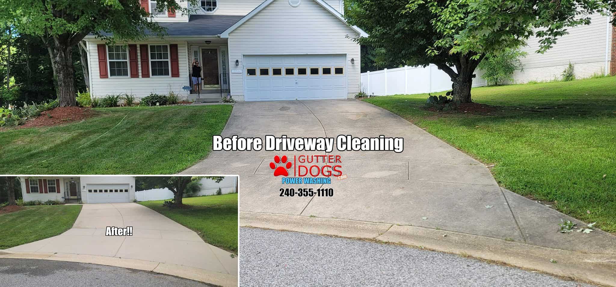 Power Washing Maryland GUTTERDOGS Affordable Soft Power Washing