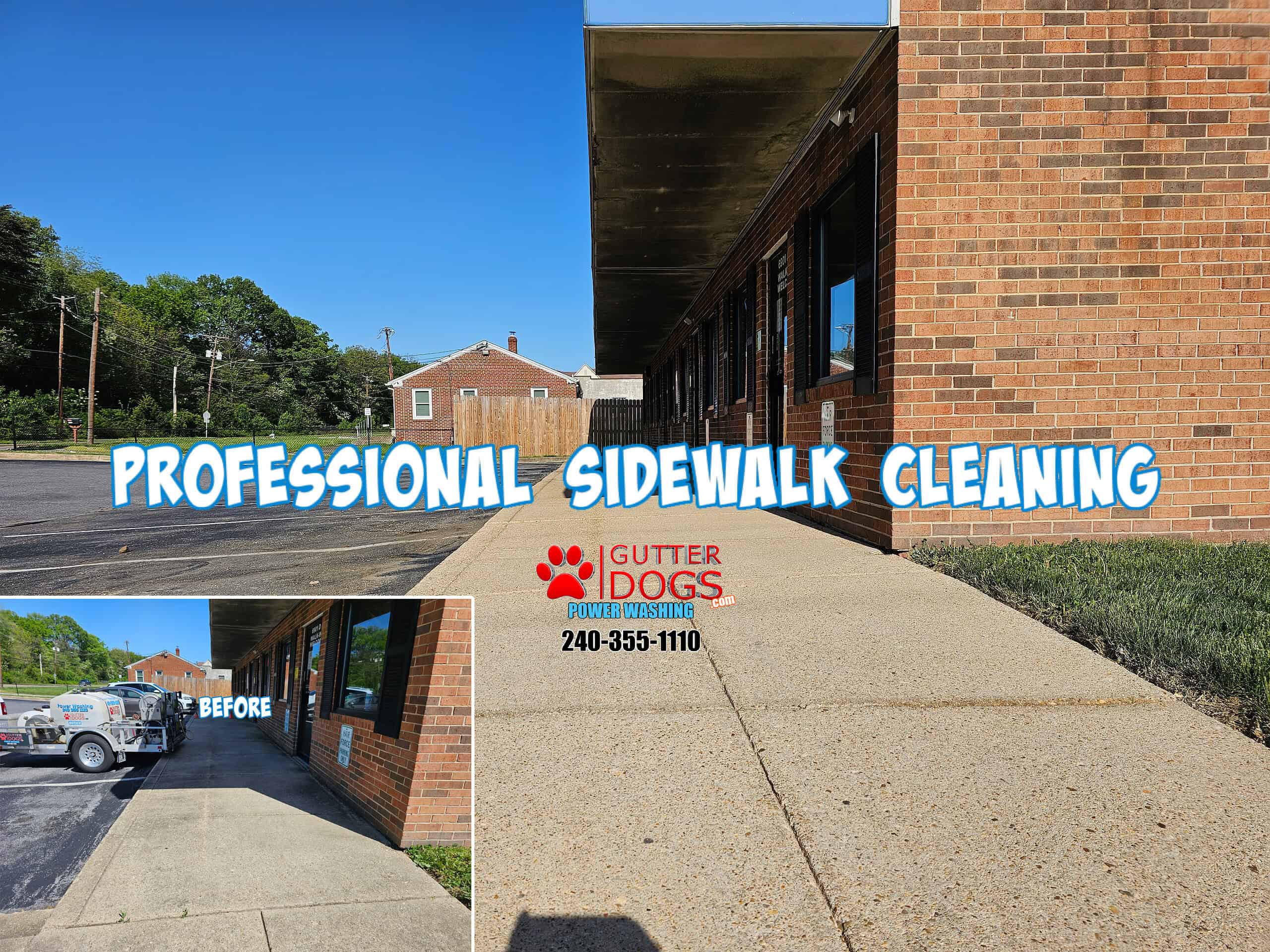 commercial sidewalk cleaning Clinton Md