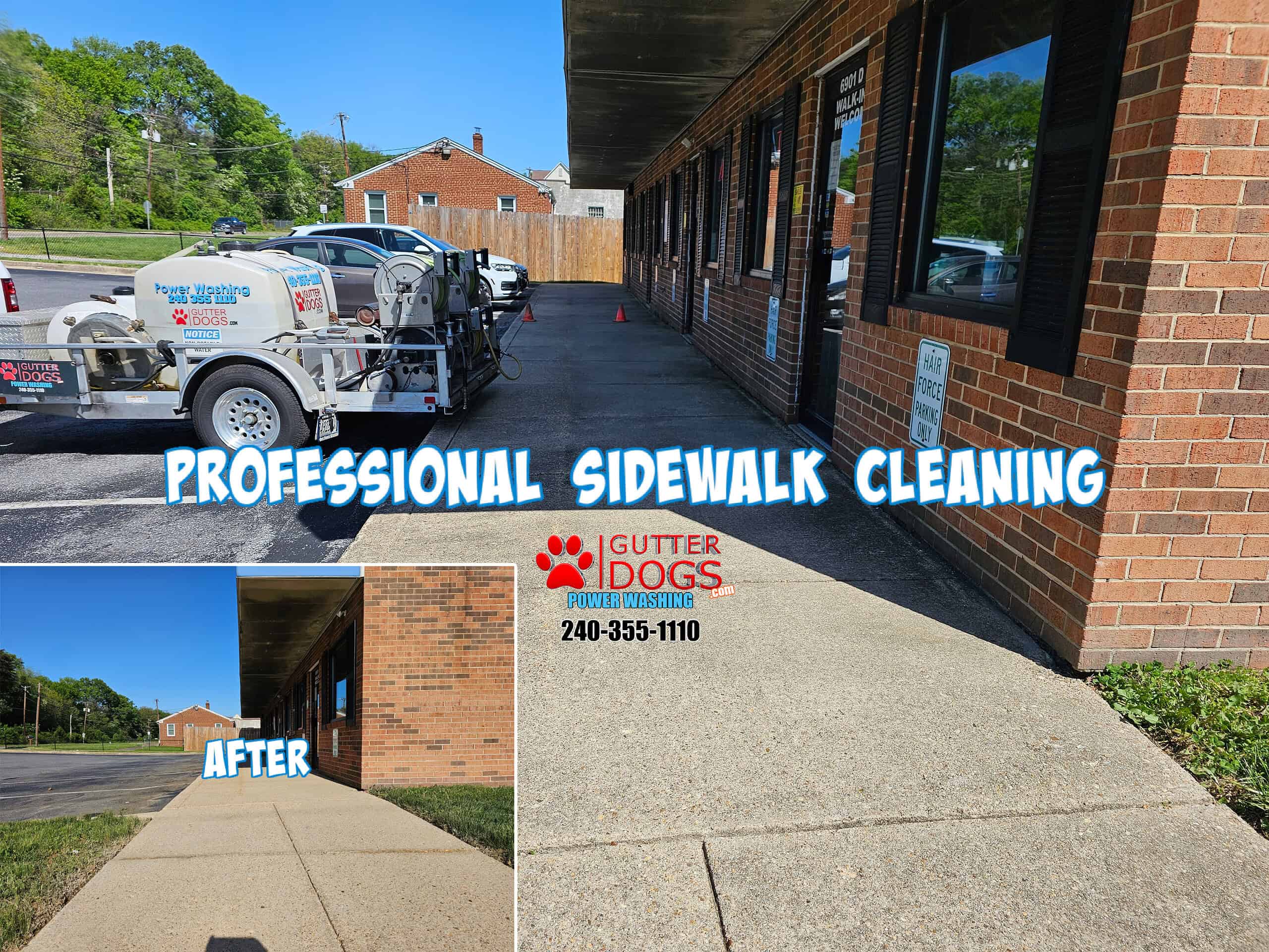 commercial sidewalk cleaning Clinton Md