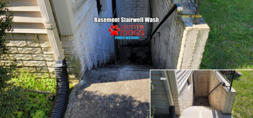 Basement stairwell power washing maryland(3)